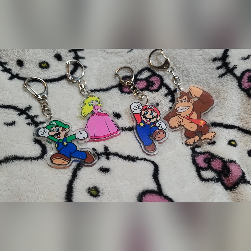Super Mario Character Keychains Sets